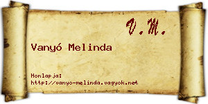 Vanyó Melinda névjegykártya