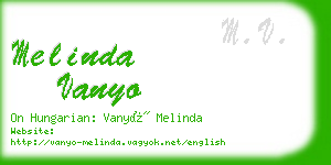 melinda vanyo business card